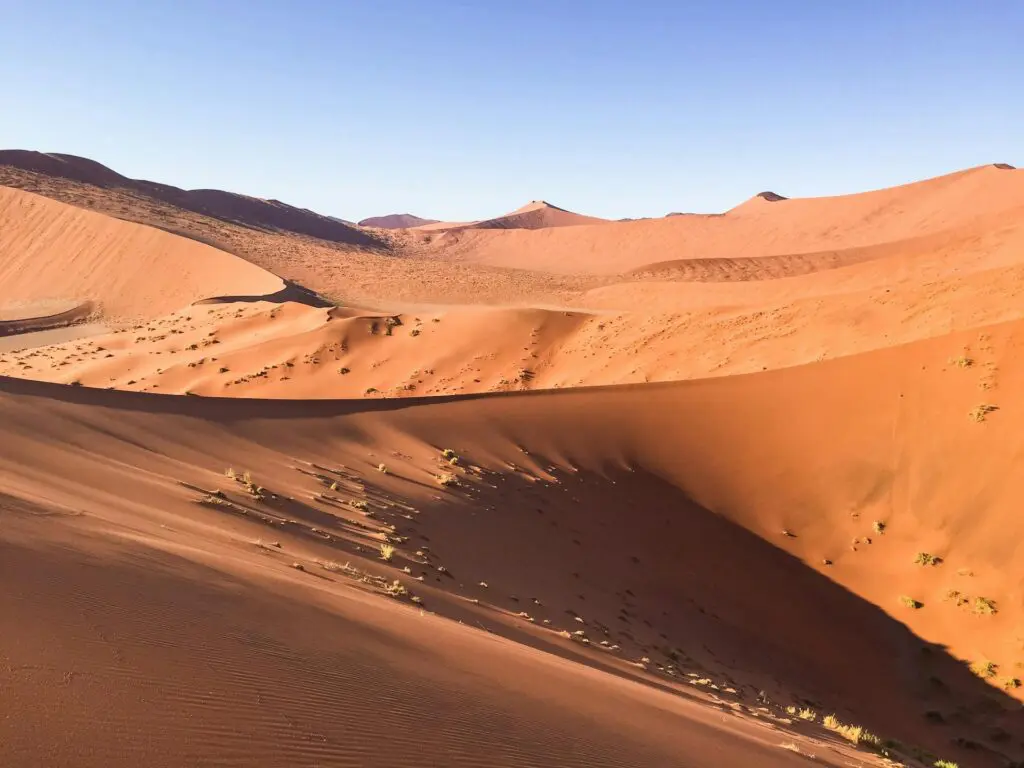 The Namib Desert seen from a Hot Air Balloon