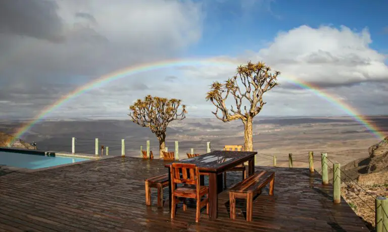 A Lodge Deck View of the Fish RIver Canyon