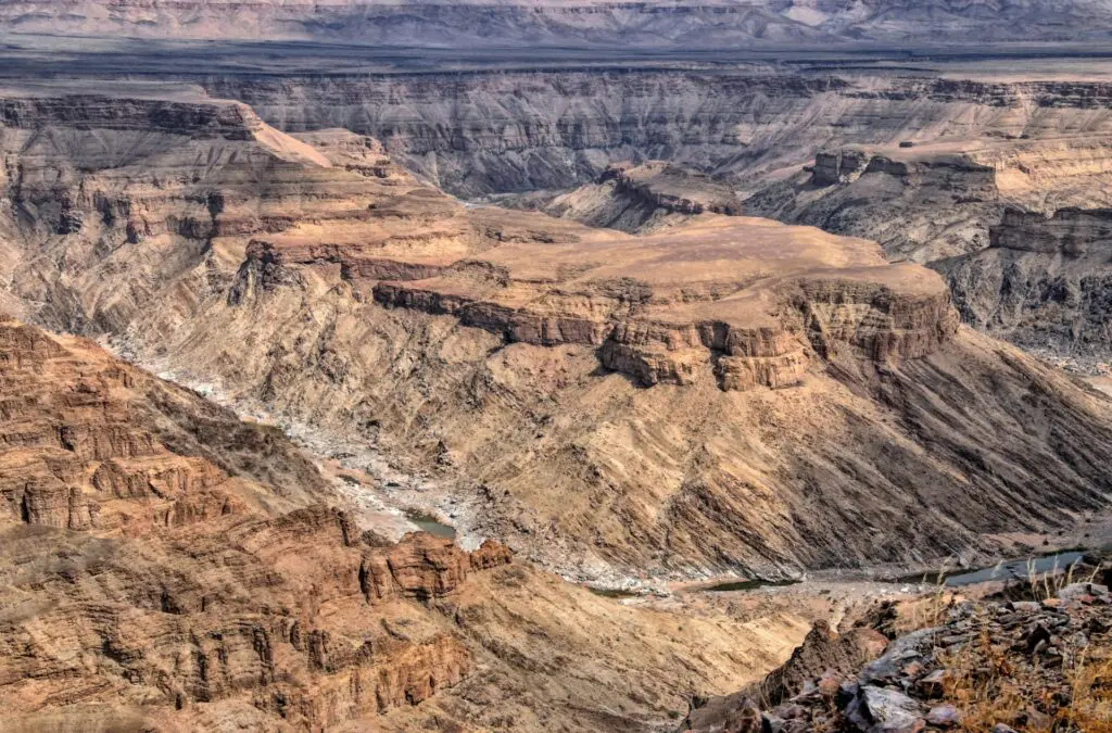 An Aerial View of the Fish River Canyon in Namibia