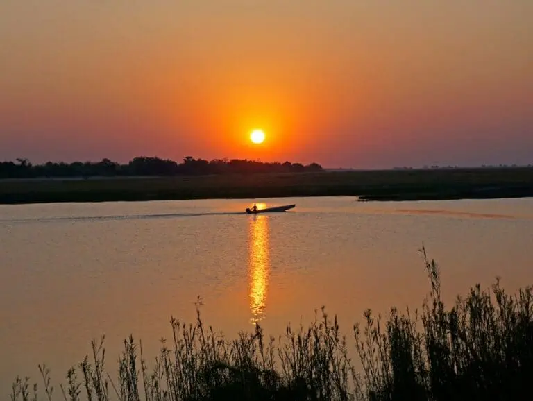 Sunset over Chobe River Front