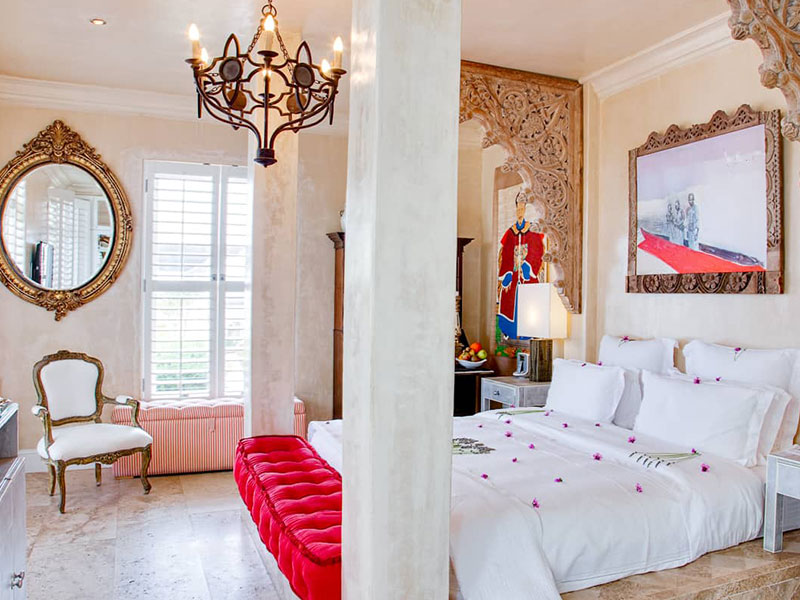 Wale und weiße Löwen 11 Birkenhead House Blick auf das Luxus-Schlafzimmer