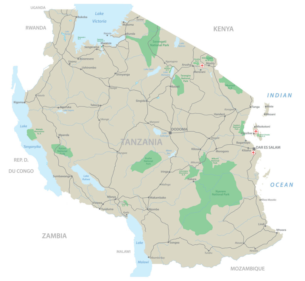 Tanzania Map