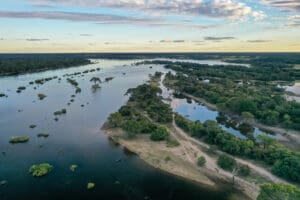 Aerial View Of The Zambezi River Zimbabwe